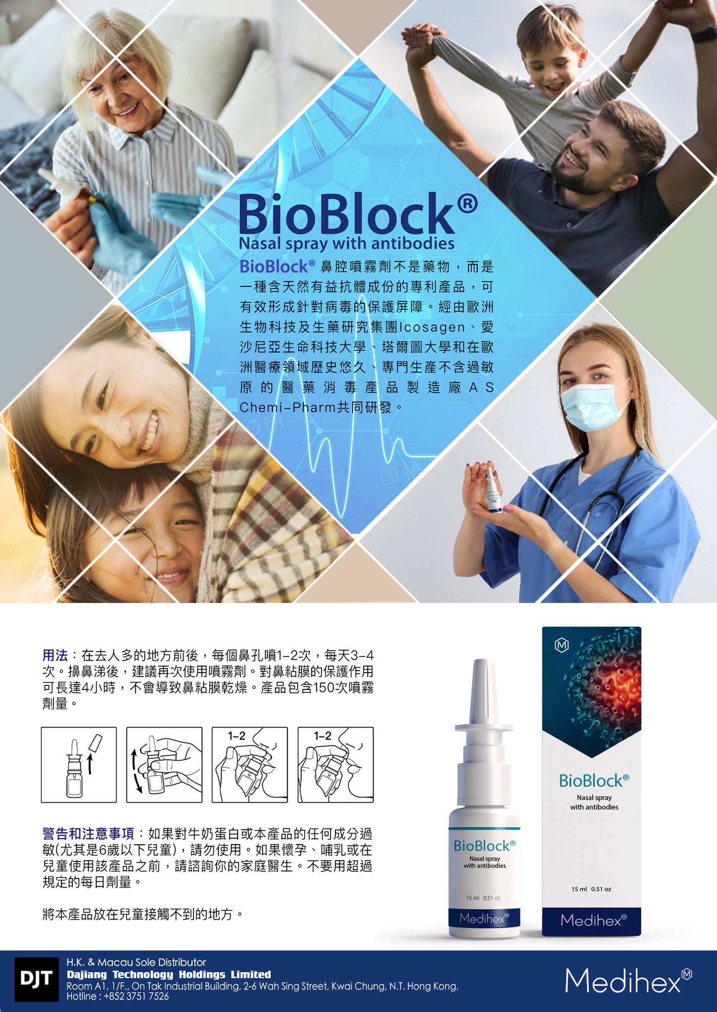 BioBlock Nasal spray with antibodies against SARS-CoV-2