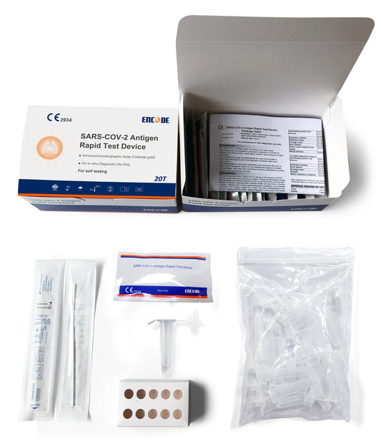 （衛生署認可）Encode SARS-COV-2 Antigen Rapid Test Device 新冠病毒抗原快速測試劑（20支裝）